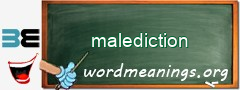 WordMeaning blackboard for malediction
